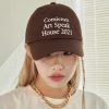 Best Sellers [ART SPEAK HOUSE] Seasonless Comienzo Logo Ball Cap (Brown)