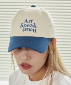 [ART SPEAK HOUSE] Seasonless Play Ash Logo Ball Cap (Blue-Ivory)
