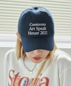 [ART SPEAK HOUSE] Seasonless Comienzo Logo Ball Cap (Navy)