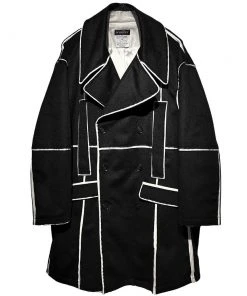 [SURGERY] Seasonless Block Patch Double Breasted Coat ¡®black¡¯ Best Sellers